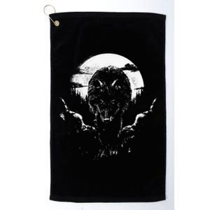 Mysterious World Beauty Wild Lone Nature Lovers Forest Wolf Platinum Collection Golf Towel