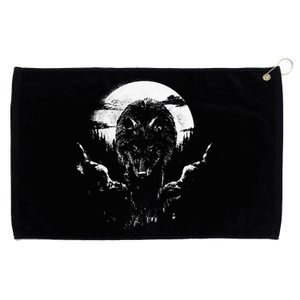 Mysterious World Beauty Wild Lone Nature Lovers Forest Wolf Grommeted Golf Towel