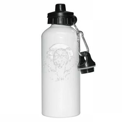 Mysterious World Beauty Wild Lone Nature Lovers Forest Wolf Aluminum Water Bottle