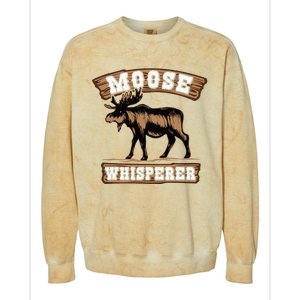 Moose Whisperer Bull Moose Colorblast Crewneck Sweatshirt