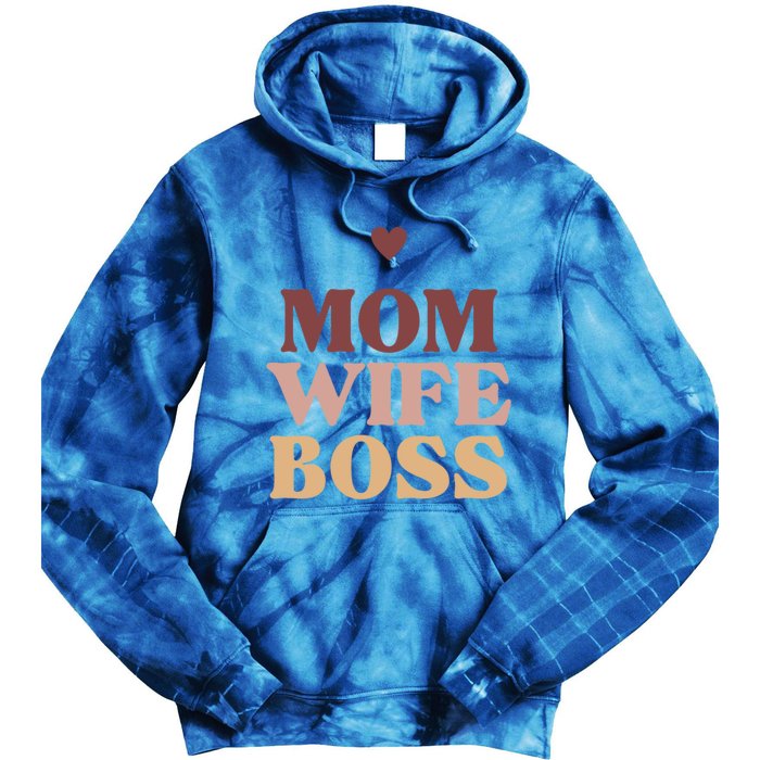 Mom Wife Boss Gift Tie Dye Hoodie