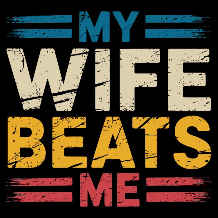 My Wife Beats Me Retro Funny Husband From Wife Fathers Day  16 in Basic Backpack