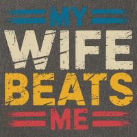 My Wife Beats Me Retro Funny Husband From Wife Fathers Day  Cotton Canvas Backpack