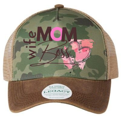 Mom Wife Boss MotherS Day Legacy Tie Dye Trucker Hat