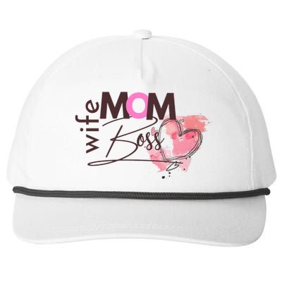 Mom Wife Boss MotherS Day Snapback Five-Panel Rope Hat