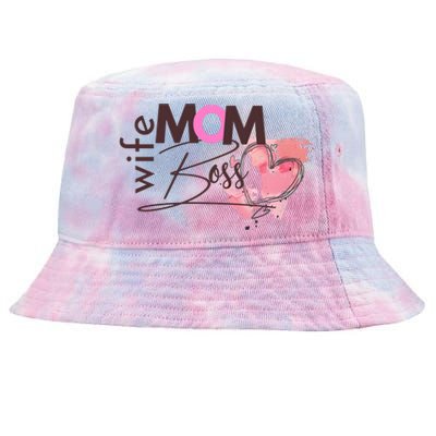 Mom Wife Boss MotherS Day Tie-Dyed Bucket Hat