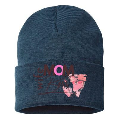 Mom Wife Boss MotherS Day Sustainable Knit Beanie