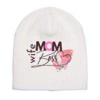 Mom Wife Boss MotherS Day Short Acrylic Beanie