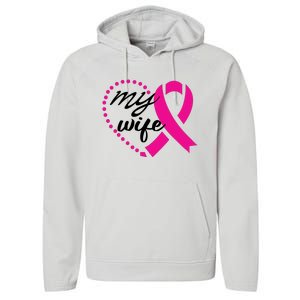 My Wife Breast Cancer Awareness Performance Fleece Hoodie