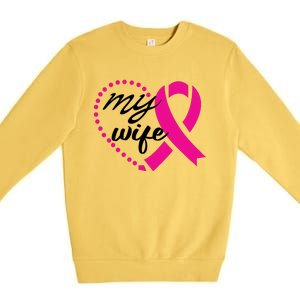 My Wife Breast Cancer Awareness Premium Crewneck Sweatshirt