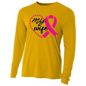 My Wife Breast Cancer Awareness Cooling Performance Long Sleeve Crew