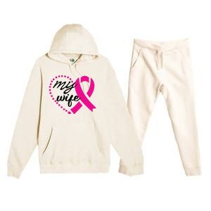 My Wife Breast Cancer Awareness Premium Hooded Sweatsuit Set