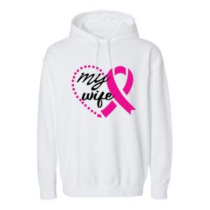 My Wife Breast Cancer Awareness Garment-Dyed Fleece Hoodie