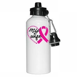 My Wife Breast Cancer Awareness Aluminum Water Bottle