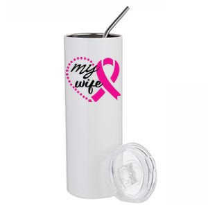 My Wife Breast Cancer Awareness Stainless Steel Tumbler