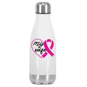 My Wife Breast Cancer Awareness Stainless Steel Insulated Water Bottle