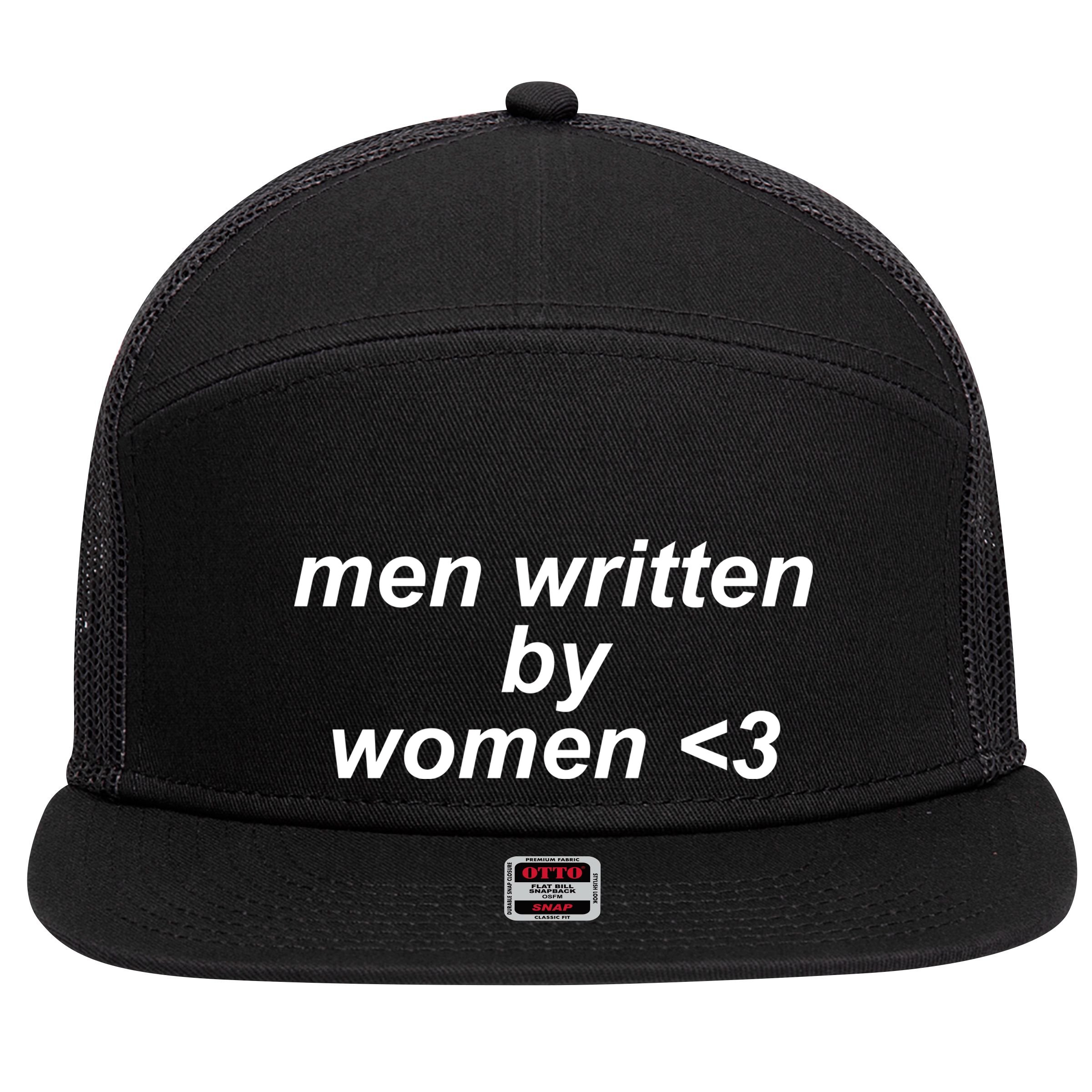 Men Written By Women 7 Panel Mesh Trucker Snapback Hat
