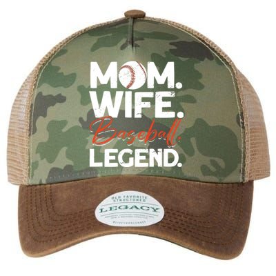 Mom Wife Baseball Legend Cute Gift Baseball Mom Gift Legacy Tie Dye Trucker Hat