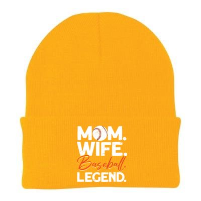 Mom Wife Baseball Legend Cute Gift Baseball Mom Gift Knit Cap Winter Beanie