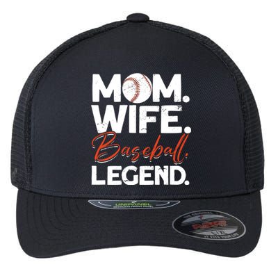 Mom Wife Baseball Legend Cute Gift Baseball Mom Gift Flexfit Unipanel Trucker Cap