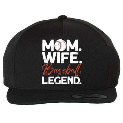 Mom Wife Baseball Legend Cute Gift Baseball Mom Gift Wool Snapback Cap