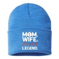 Mom Wife Baseball Legend Cute Gift Baseball Mom Gift Sustainable Knit Beanie