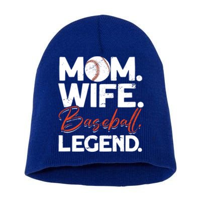 Mom Wife Baseball Legend Cute Gift Baseball Mom Gift Short Acrylic Beanie