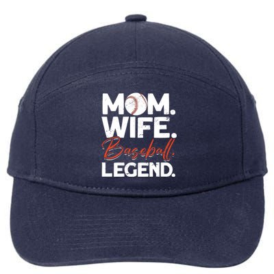 Mom Wife Baseball Legend Cute Gift Baseball Mom Gift 7-Panel Snapback Hat