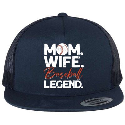 Mom Wife Baseball Legend Cute Gift Baseball Mom Gift Flat Bill Trucker Hat