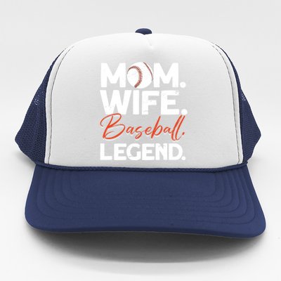 Mom Wife Baseball Legend Cute Gift Baseball Mom Gift Trucker Hat