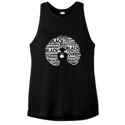 Melanin Women Black History Month Gift Ladies PosiCharge Tri-Blend Wicking Tank