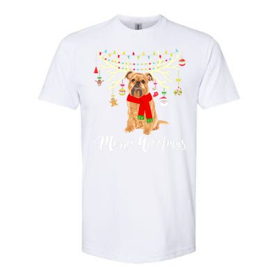 Merry Woofmas Brussels Griffon Reindeer Christmas Dog Softstyle CVC T-Shirt