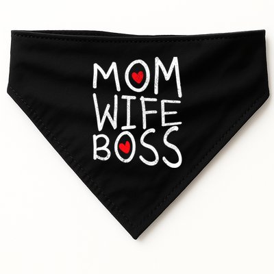 Mom Wife Boss The Perfect Design Power Funny Gift USA-Made Doggie Bandana