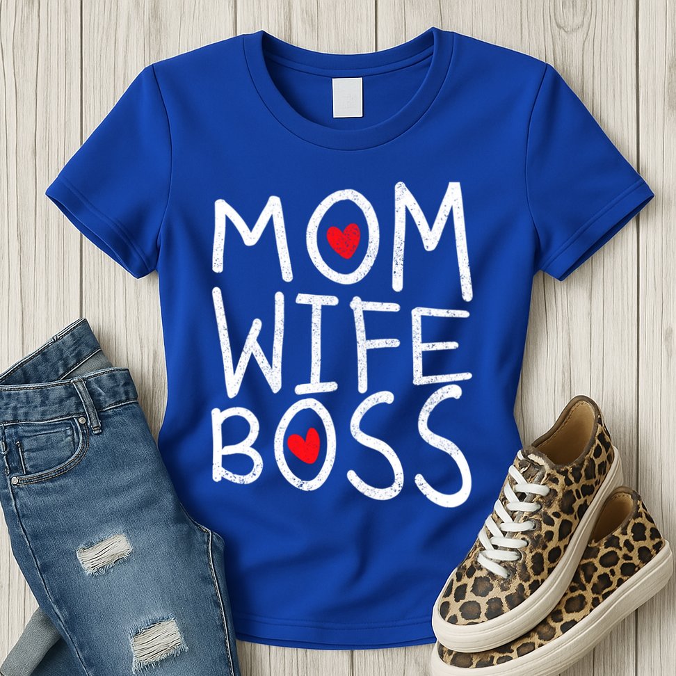 Mom Wife Boss The Perfect Design Power Funny Gift Womens T-Shirt