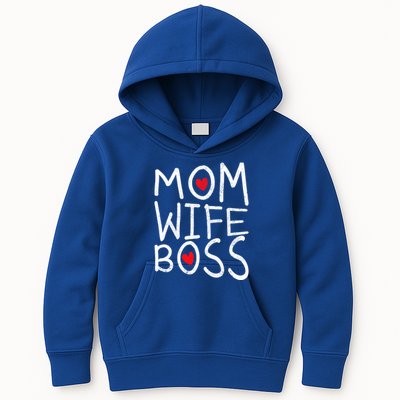 Mom Wife Boss The Perfect Design Power Funny Gift Kids Hoodie