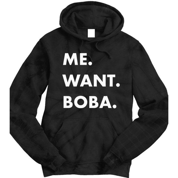 Me Want Boba Milk Tea Funny Asian Drink Tie Dye Hoodie