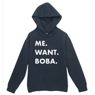 Me Want Boba Milk Tea Funny Asian Drink Urban Pullover Hoodie