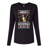 Merry Woofmas Boxer Santa Reindeer Ugly Christmas Xmas Sweatshirt Womens Cotton Relaxed Long Sleeve T-Shirt