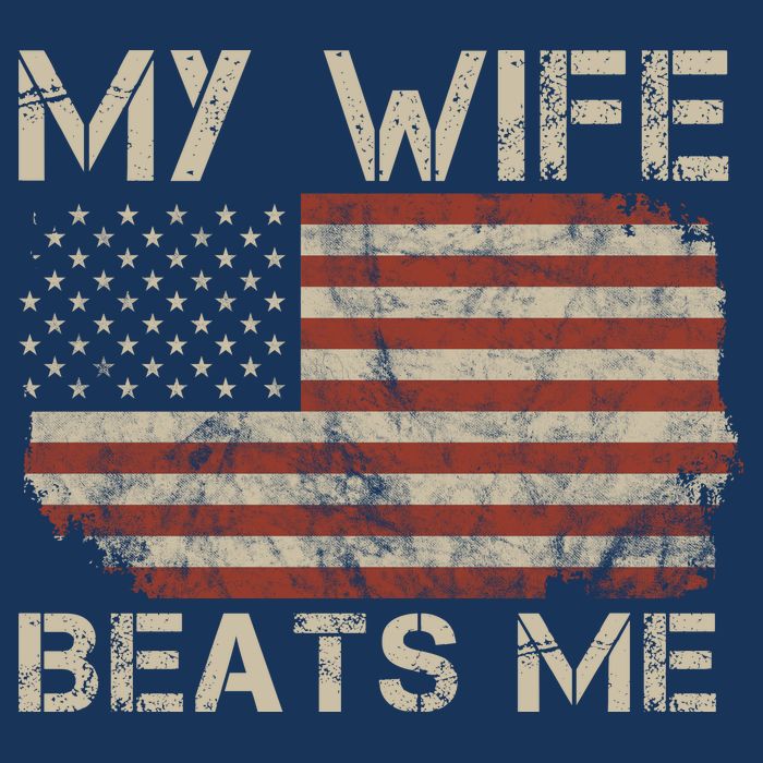 My Wife Beats Me Adult Humor Husband Sarcastic Saying Beanie
