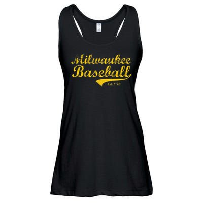 Milwaukee Wisconsin Baseball Fan Retro Vintage Ladies Essential Flowy Tank