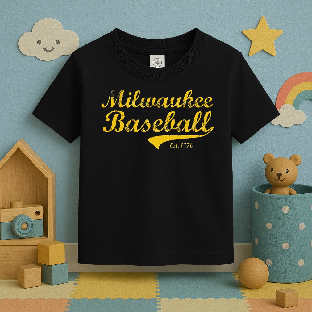 Milwaukee Wisconsin Baseball Fan Retro Vintage Toddler T-Shirt