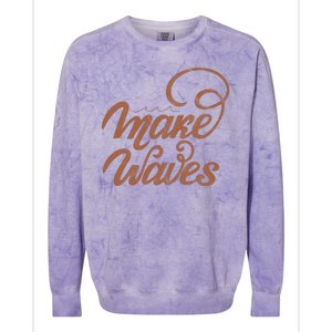 Make Waves Beach Vacation Colorblast Crewneck Sweatshirt