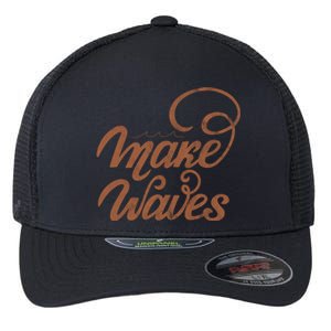 Make Waves Beach Vacation Flexfit Unipanel Trucker Cap