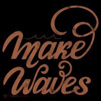 Make Waves Beach Vacation Drawstring Bag