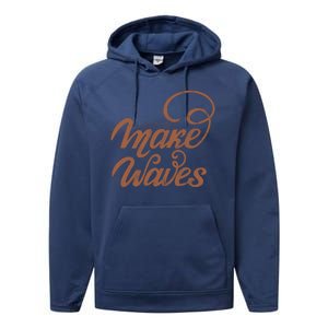 Make Waves Beach Vacation Performance Fleece Hoodie