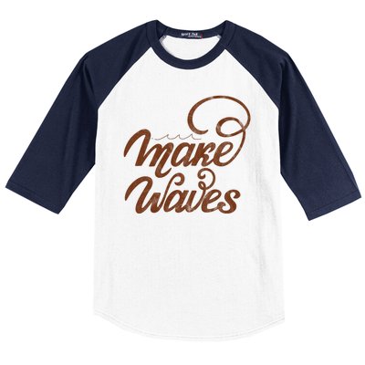 Make Waves Beach Vacation Baseball Sleeve Shirt