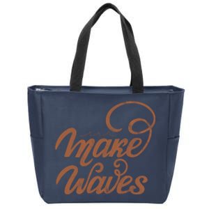 Make Waves Beach Vacation Zip Tote Bag