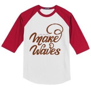 Make Waves Beach Vacation Kids Colorblock Raglan Jersey