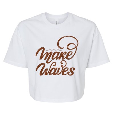 Make Waves Beach Vacation Bella+Canvas Jersey Crop Tee