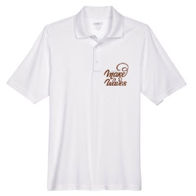 Make Waves Beach Vacation Men's Origin Performance Piqué Polo